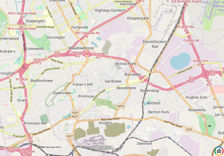 Map location of Gerdview